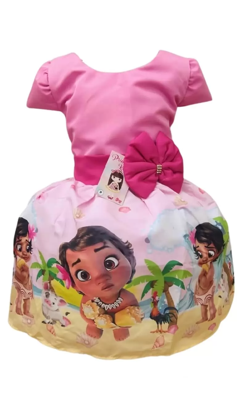 Vestido Infantil tema Moana Baby novo