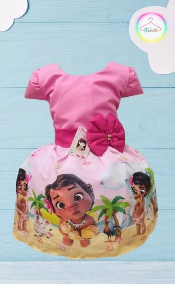 Vestido Infantil tema Moana Baby novo