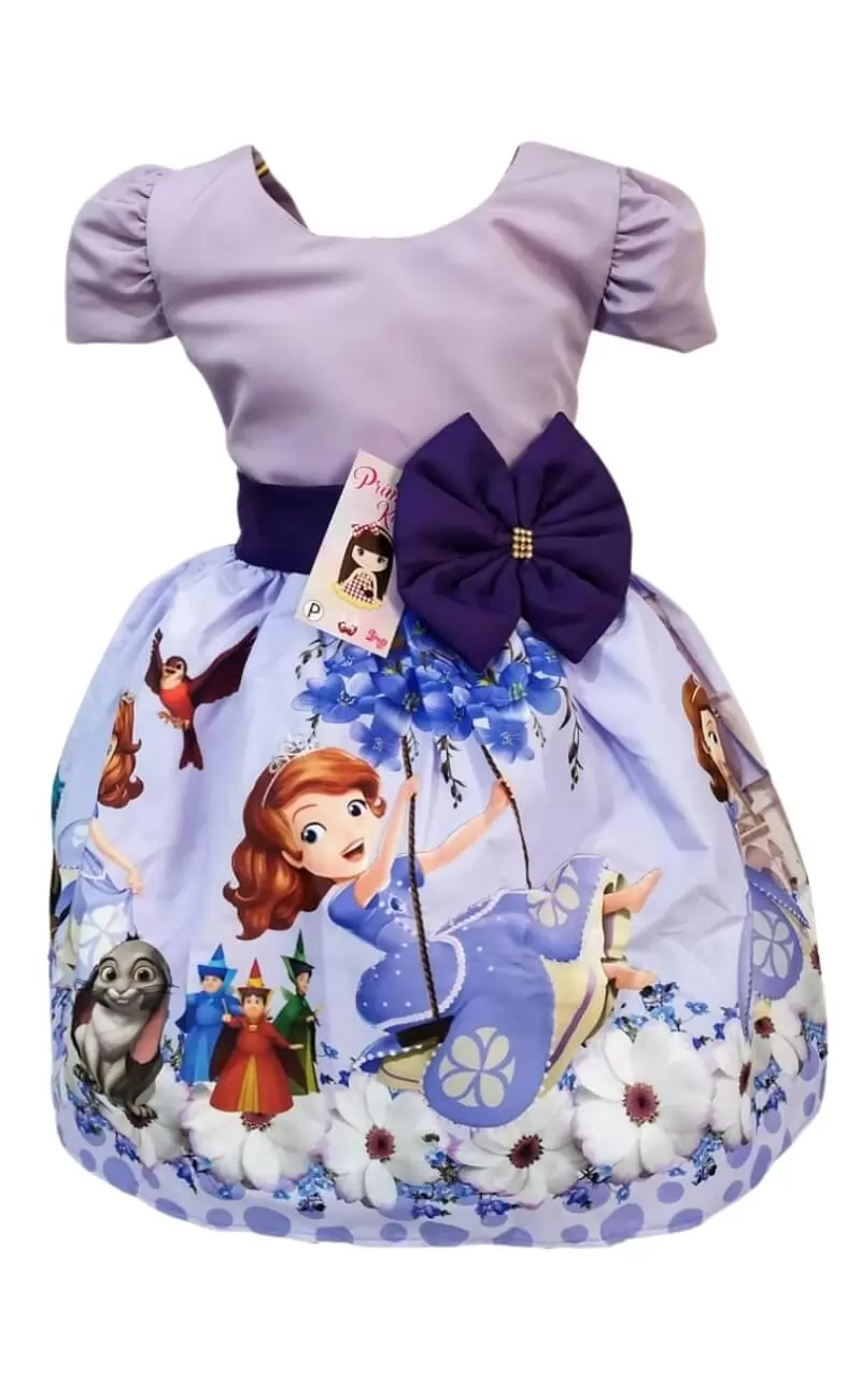Vestido Infantil tema Princesa Sofia (Balanço)