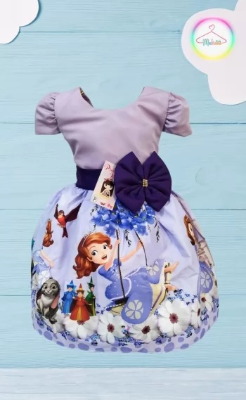 Vestido Infantil tema Princesa Sofia (Balanço)