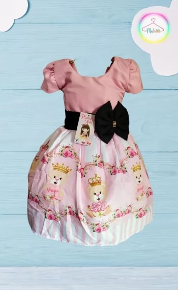 Vestido Infantil tema Ursa Real
