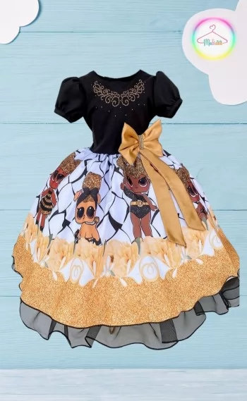 Vestido Luxinho boneca Quen Bee
