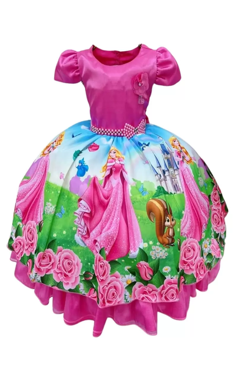 Vestido Luxinho Princesas Bela Adormecida