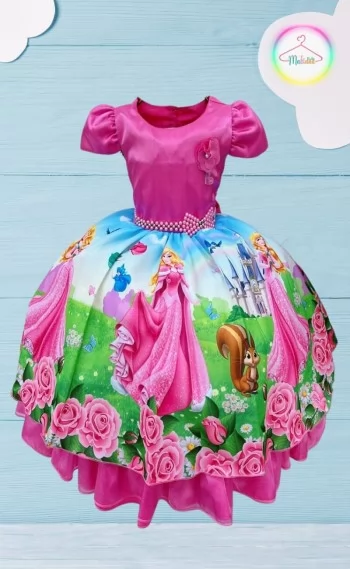 Vestido Luxinho Princesas Bela Adormecida