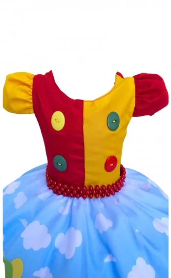 Vestido Luxinho Tema Boneca do Sitio Amarelo
