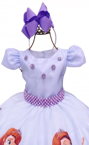 Vestido Luxinho Tema Princesa Sofia