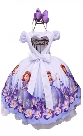 Vestido Luxinho Tema Princesa Sofia