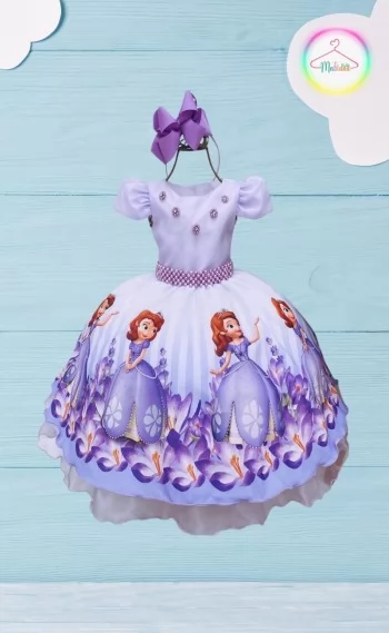 Vestido Luxinho Tema Princesa Sofia