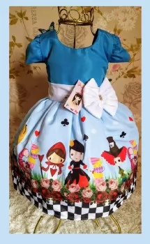 Vestido Infantil tema Alice