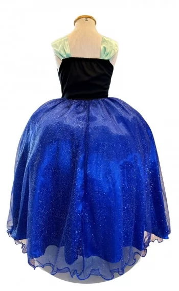 Fantasia Infantil Princesas Menina de Gelo Com Capa Luxo Festas