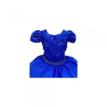 Vestido Infantil Festa Renda Azul Escuro