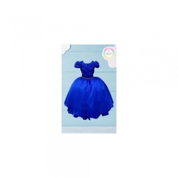 Vestido Infantil Festa Renda Azul Escuro