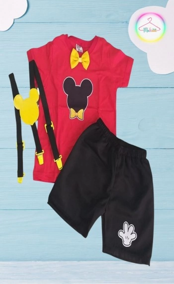 Conjunto Infantil tema Ratinho Vermelho - Lika Loka