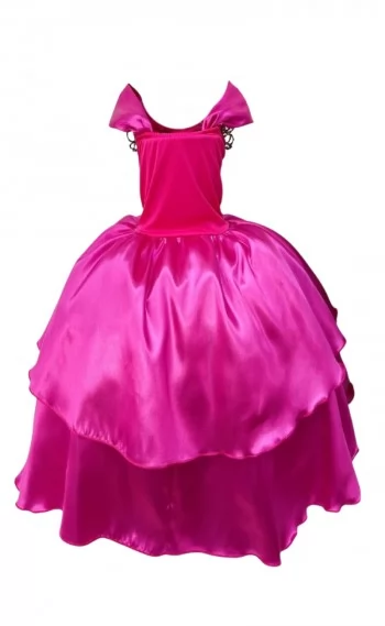 Vestido Fantasia Luxinho Princesas Pink novo