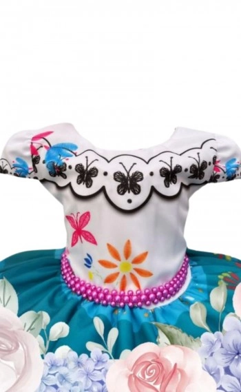 Vestido Infantil Encanto - Magia das Flores