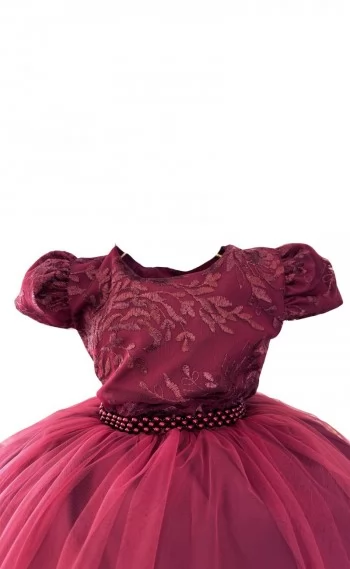 Vestido Infantil Festa Longo Vermelho