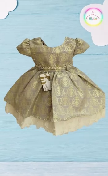 Vestido Infantil Festa Prata