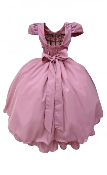Vestido Infantil Festa Renda Rose