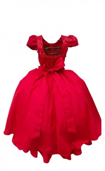 Vestido Infantil Festa Renda Vermelho
