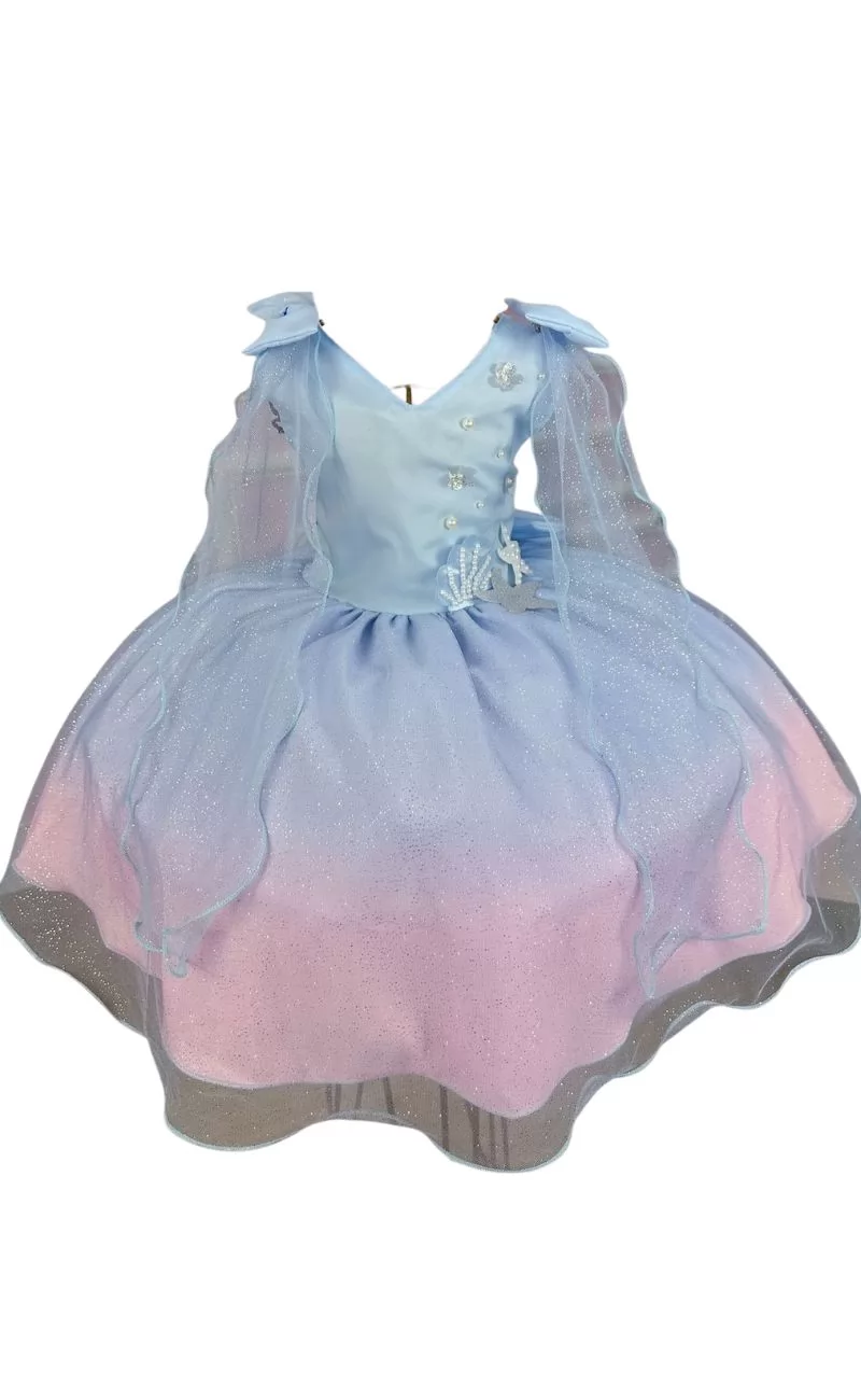 Vestido Infantil Festa Sereia